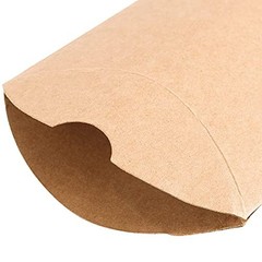 150 Pack Large Kraft Pillow Boxes 5×3.5″ with Jute Twine – Party Favor, Wedding,