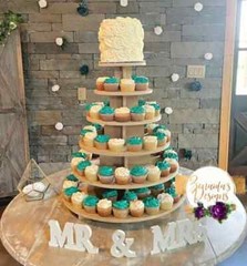 Cupcake Stand 7 Tier MDF Wood Cake Display Dessert Tower