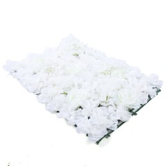6Pcs Artificial Flower Wall Panel Backdrop Wedding Party Background Venue Decor