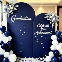 Arch Cover Spandex Party Arch Backdrop Cover for Birthday Party 6ft Navy Blue