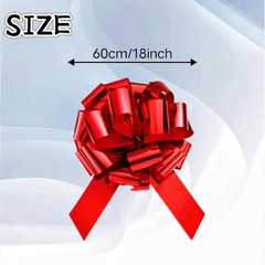 Large Red Car Bow 18 Inch Giant Gift Wrap Bow Extra Big Pull Bow for Christmas