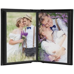 Neil Enterprises 4×6 Black Leather Self-Stick Photo Album – Holds 20 photos