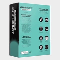 Astrobrights Mega Collection, Colored Cardstock, Punchy Pastel Blue Bliss, 32…