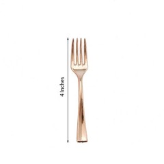 4″ long Rose Gold Appetizer Forks Wedding Dinner Party Home Disposable Tableware