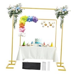 8.2FT x 8FT Backdrop Stand Heavy Duty with Base, Gold Portable Matte Gold
