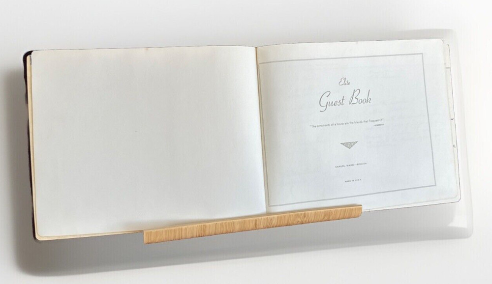 Samuel Ward Genuine Leather 1958 to 1984 Guest Book Weaverville, North Carolina