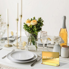 6 Pieces Gold Reserved Table Signs, Reserved Seating Sign, Reserve Signs for Wed