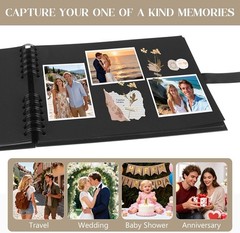 Álbum de fotos autoadhesivo para bodas, álbum de recortes de 80 páginas, álbumes
