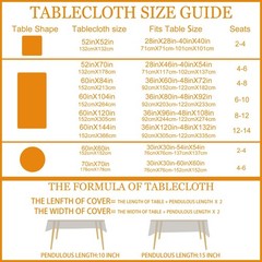 Fall Round Tablecloth 70 inches – Water Resistant Thanksgiving Table Cloth Pu…