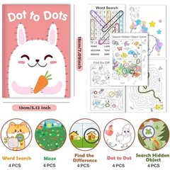 20Pack Small Activity Books for Kids Age 4-8,8-12,Puzzles 20 Activity Book
