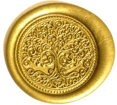 Beautiful Filigree Tree with Scroll Border Wax Seal Stamp head, 1.2″ diameter