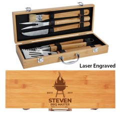 Personalized BBQ Set, Grill Gift Set, Father’s Day Gift, Grilling Tools, BBQ Set