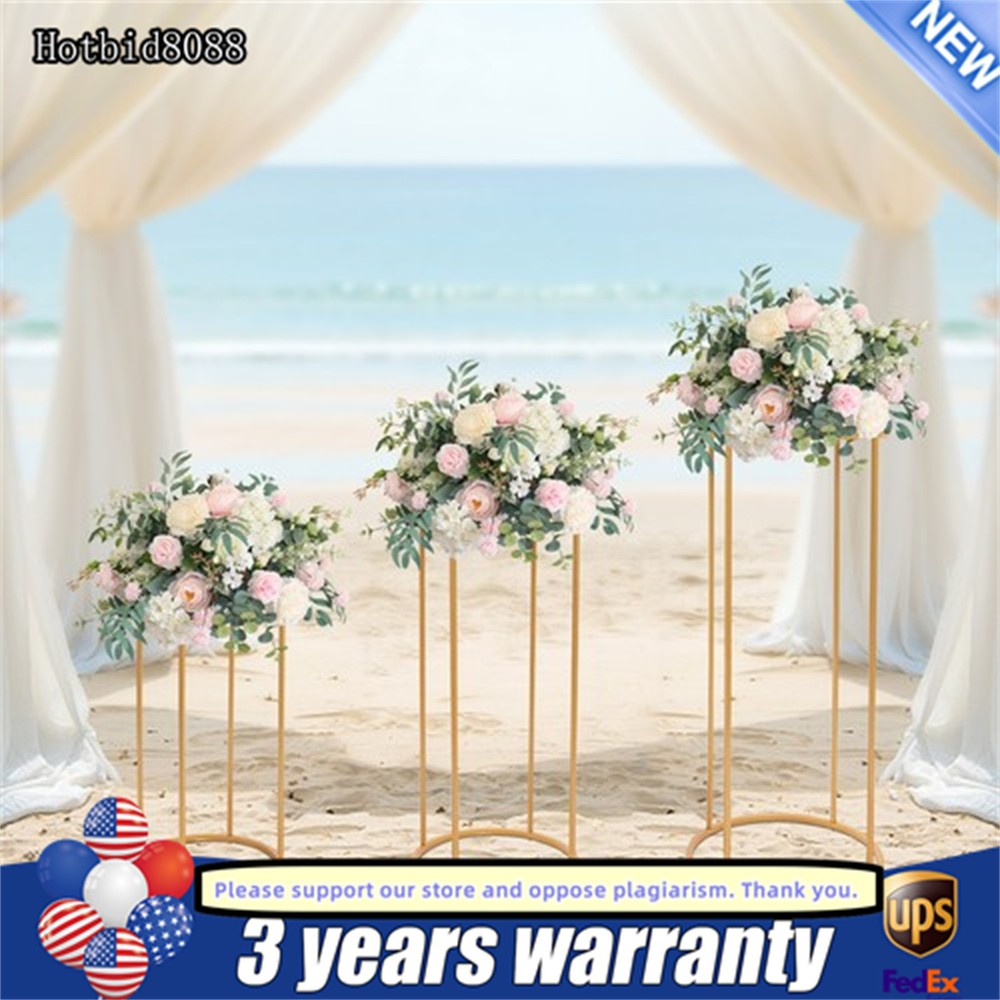 3pcs Round Flower Holders Cylindrical Wedding Flower Rack Wedding Flower Stand
