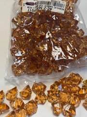Decorative Acrylic Crystal Gems Colors Ice Rocks light orange 1 lb