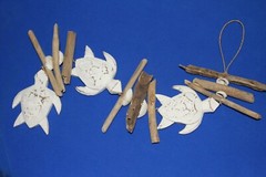 Ocean Theme Wedding Hanging Driftwood Decor Sea Turtle Ocean Fish – 3 items
