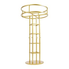 46.65in Gold Metal Large Open Flower Frame,wedding Floral Riser,top Flower Stand
