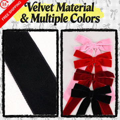 12 Pcs Black Velvet Bows, 5 x 10 Inch Ribbon Bows 5 x 10 Inch,
