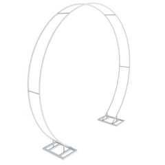 2.4m Round Wedding Arch Frame Circle Flower Balloon Archway Backdrop Stand Decor