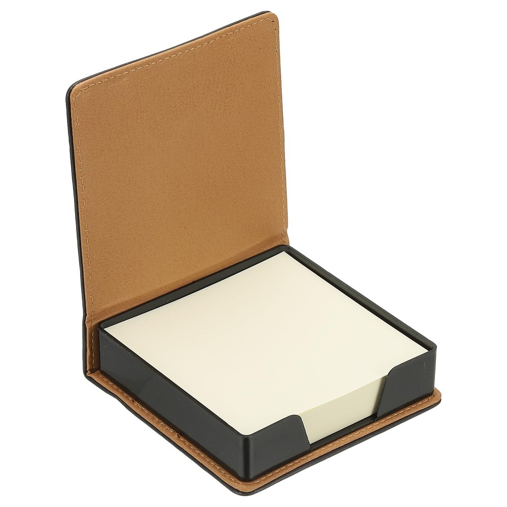 PATIKIL 140 Sheets Leather Sticky Notes Holder, 10inch Post Black