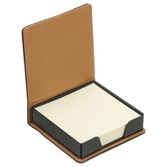 PATIKIL 140 Sheets Leather Sticky Notes Holder, 10inch Post Black