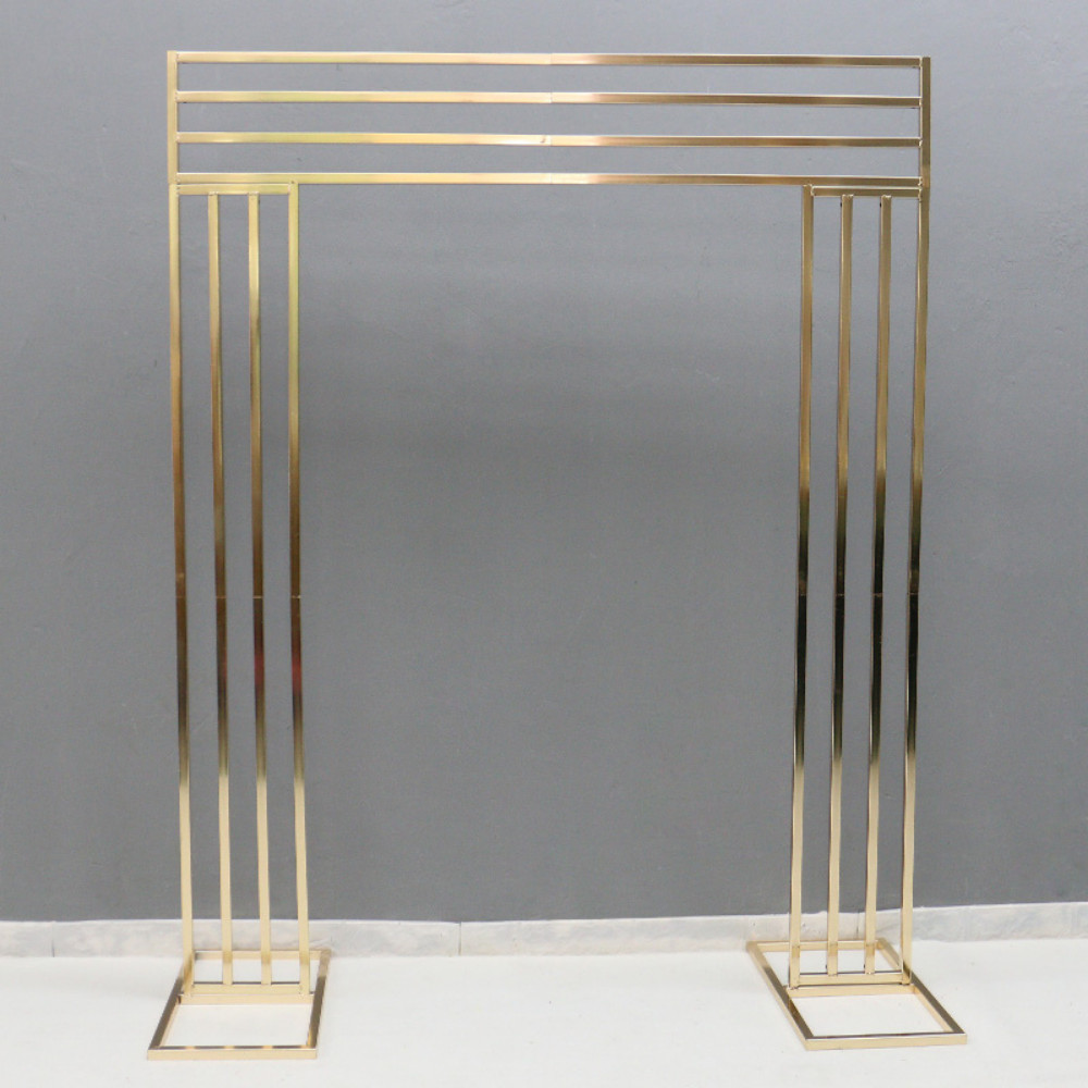 Gold Backdrop Stand for Wedding Table Centerpieces Flower Arrangements
