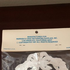 Vintage New 25th Anniversary Cake Topper Silver by Magic Line