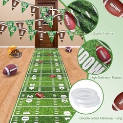 2Packs Football Floor Runner, 10ft x 2ft Football Party Supplies, Football