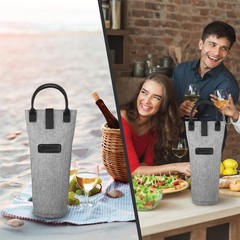 OPUX Wine Bag Single Bottle Carrier Tote, Insulated Travel Wine Cooler Bag for P