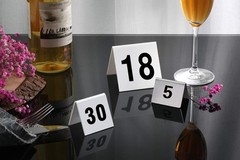 New Star Foodservice 26757 Double Sided Plastic Table Numbers, 1-25, Acrylic,