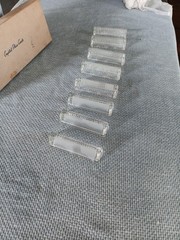 Vintage Crystal Place Card Holders Set of 8 in Original Box. See photos