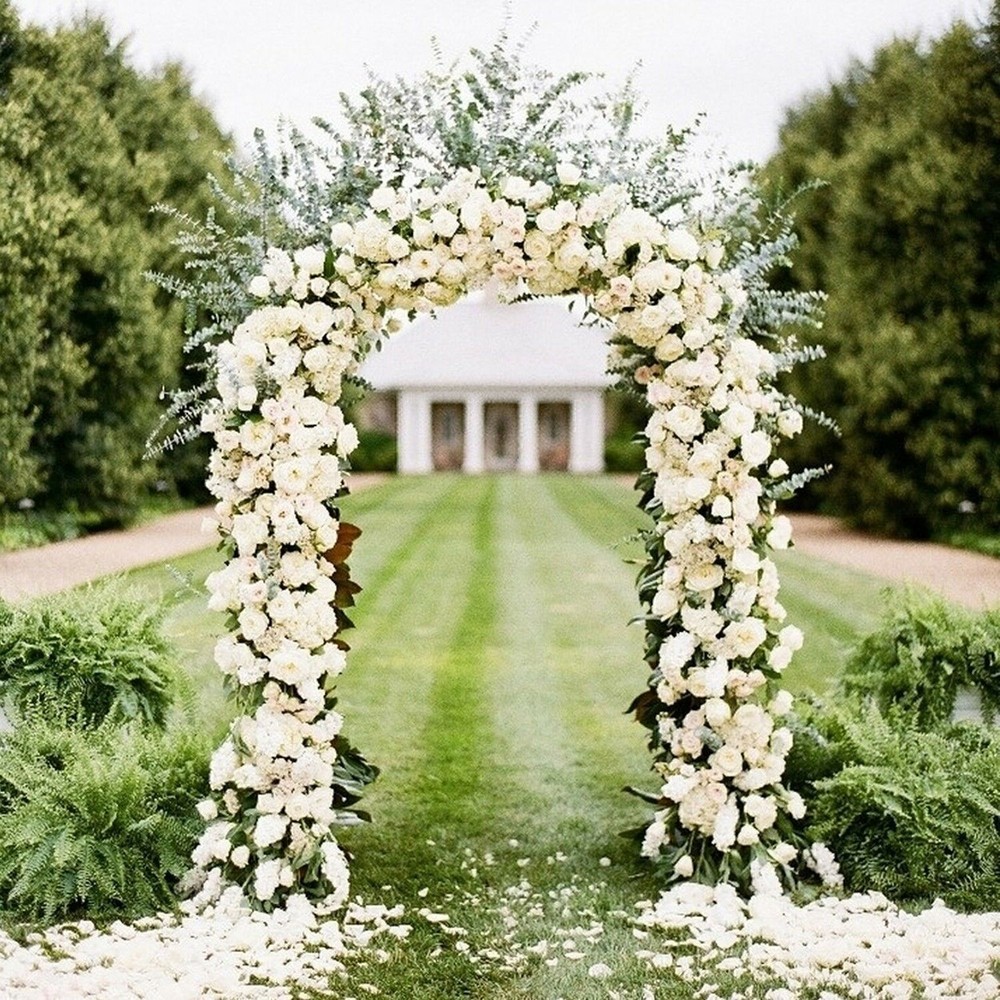7.9ft Metal Army Green Arch Wedding Party Bridal Prom Garden Floral Decoration