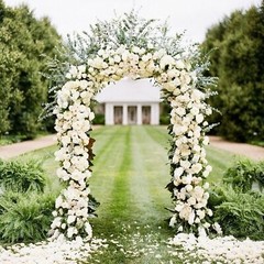 7.9ft Metal Army Green Arch Wedding Party Bridal Prom Garden Floral Decoration
