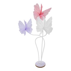 White& Pink& Purple Giant 3-head Artificial Butterfly Wedding Decoration