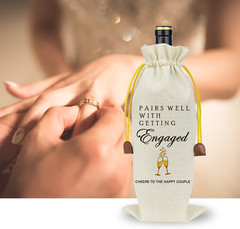 Wedding Wine Bag Engagement Gifts for New Couples, Mr and Mrs Marriage Wedding G