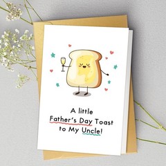 Spercy Cute Fathers Day Card for Uncle, Toast Uncle Father’s Day Card, A Litt…
