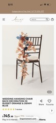 Ling’s Moment Wedding Decor Set, Russet Orange and Denim Blue