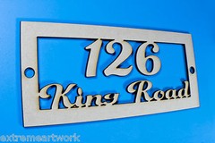 PERSONALISED CUSTOM MDF WOOD PAINT HOME HOUSE DOOR STREET NUMBER SIGNS PLAQUES