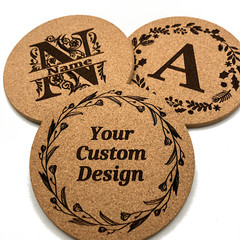 Cork Personalized Coasters Wedding Favors Gifts Housewarming Promotional Product