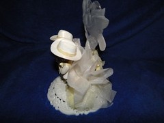 New Western Cowgirl Cowboy Couple Wedding Cake topper with Kissing Doves