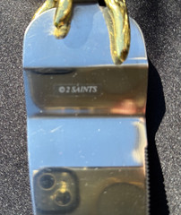 2 Saints Stainless Steel Cake/Pie Cutter and Server Gold Colored Branch Handle