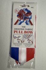 Red White Blue USA Party Decor Fabric Pull Bow 6” Patriotic LOT of 17