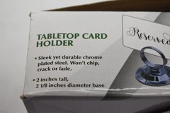 GrayBunny Tabletop Card Holders Set 12 Count Chrome Place Card Stands Wedding