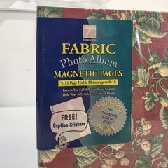 Thompson Floral Fabric Photo Album 3 Ring Binder Self Adhesive Magnetic Pages