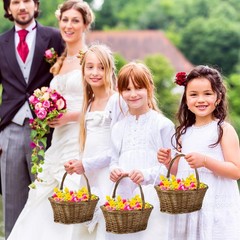 Small Wicker Basket with Handle Flower Girl Baskets Oval Willow Woven Braided…