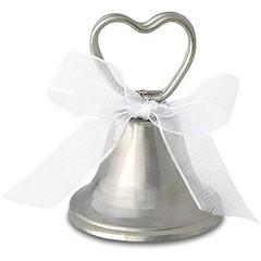 12 Pack Unique Silver Bell Wedding Place Card Holders, 2″ – 95234