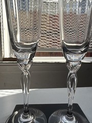 Oneida Wedding Toasting Pair Flute Champagne wine glass
