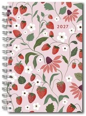 2026-2027 Weekly & Monthly Planner, 16-Month Designer: Strawberry Patch