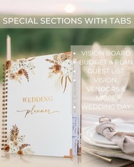 Beautiful Boho Wedding Planner Book and Organizer – Enhance Excitement and Ma…