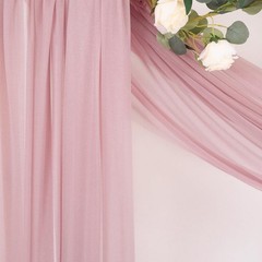 MLMC Dusty Rose Wedding Arch Draping Fabric 4 Panels 29″ x 20 FT Extra Long G…