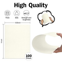 8.5 x 11 Ivory Textured Cardstock Linen Paper, Goefun Light Cream Cardstock W…